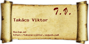 Takács Viktor névjegykártya